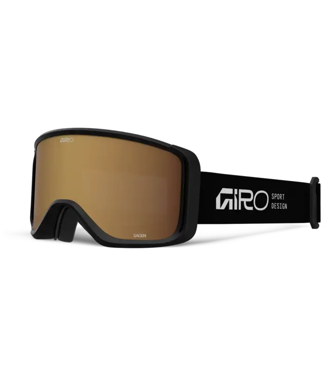 GiRO - SAGEN - Black Stacked w/ Amber Gold + BONUS Lens