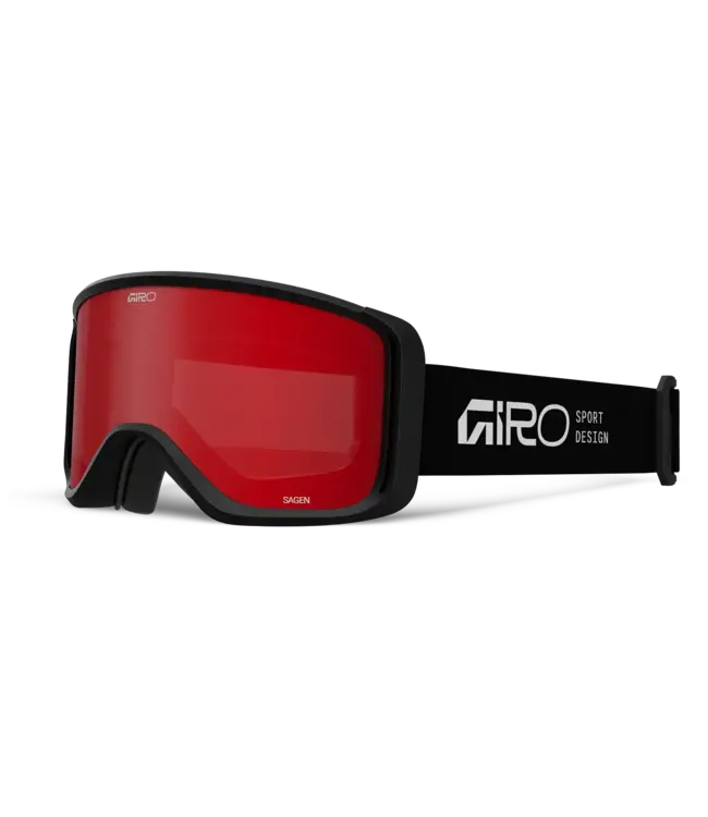 GiRO - SAGEN - Black Stacked w/ Amber Scarlet + BONUS Lens