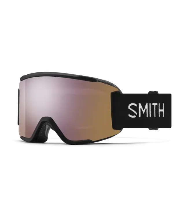 Smith - SQUAD S - Black w/ CP Everyday Rose Gold Mirror + Bonus CLEAR Lens