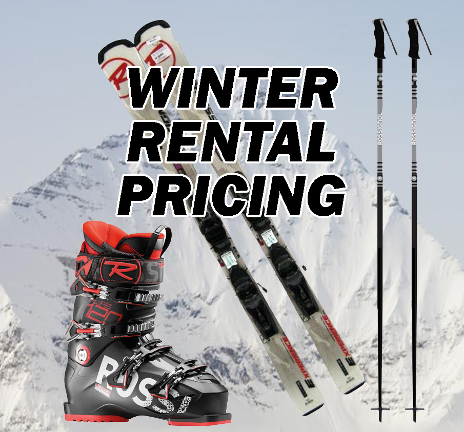 WINTER RENTAL RATES SKI/SNOWBOARD