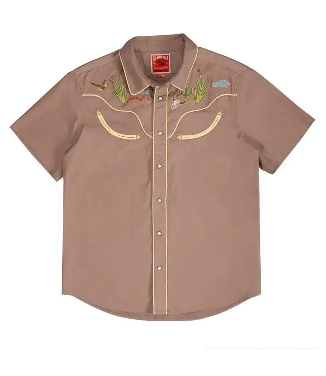 SENDERO - The Prescott Western Shirt - Burro -