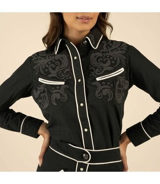 SENDERO Provisions Co. SENDERO - Wmns CALAMITY PEARL SNAP BLOUSE - M