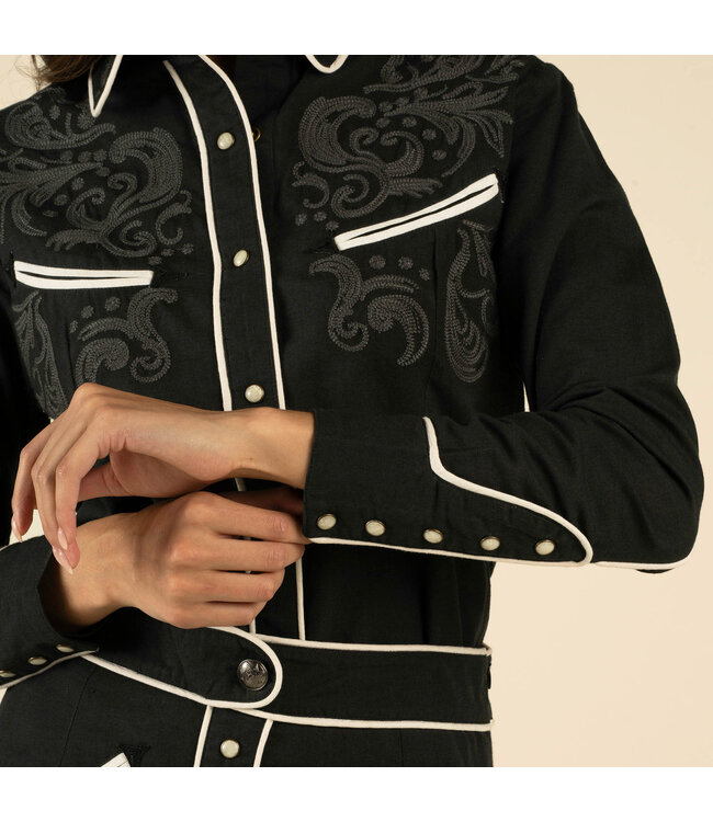 SENDERO - Wmns CALAMITY PEARL SNAP BLOUSE - M