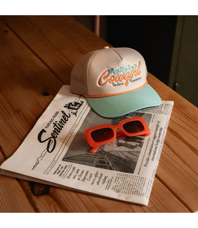 SENDERO - Coastal Cowgirl Hat - Cream/Teal