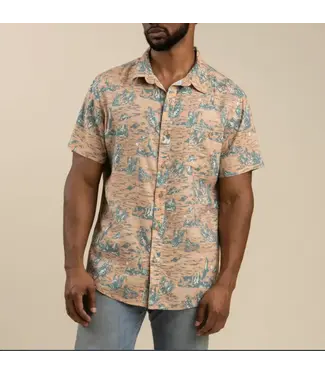 SENDERO Provisions Co. Sendero - CITY SLICKER BUTTON UP S/S - Coral -