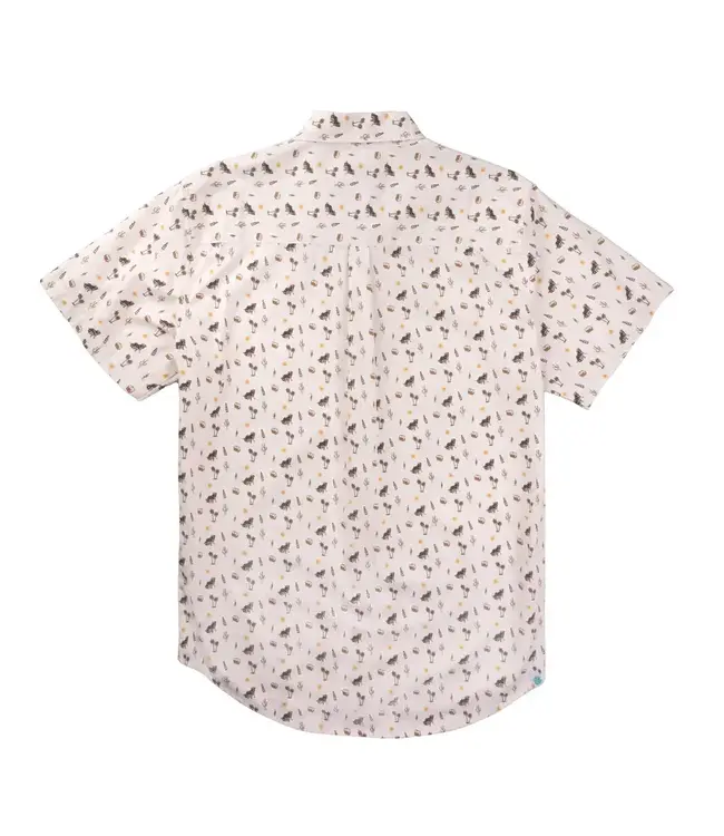 Sendero - CITY SLICKER BUTTON UP S/S - Print, White -