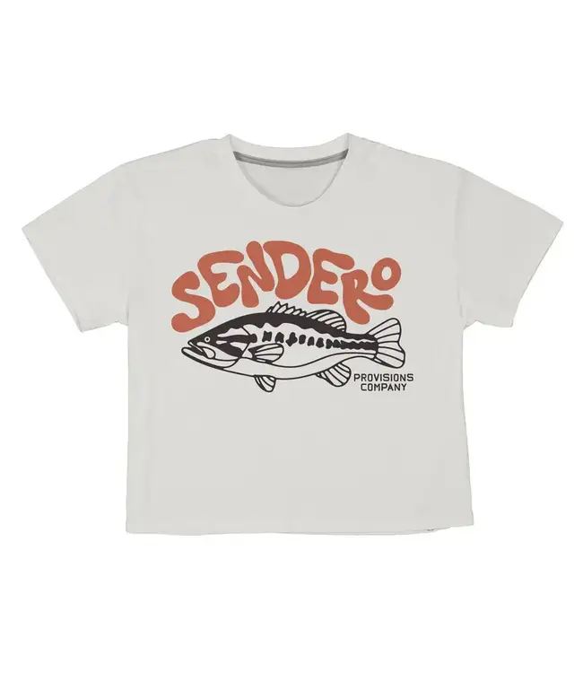 Sendero - LUNKER CROP TEE - Vintage White -