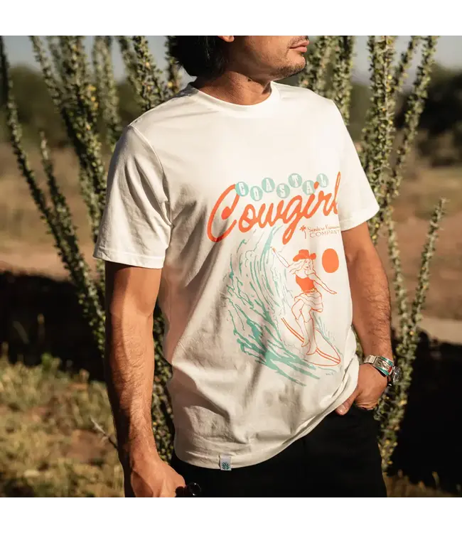 Sendero - COASTAL COWGIRL TEE - Vintage White -