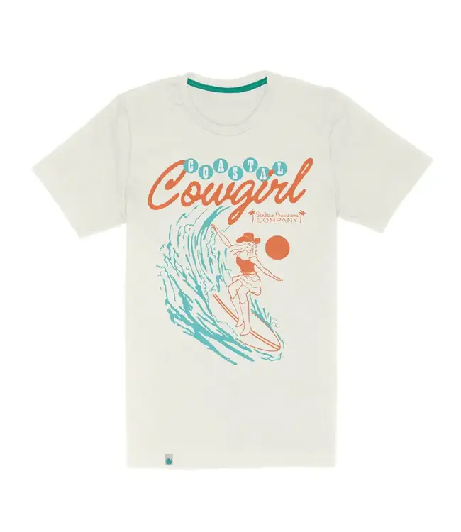 Sendero - COASTAL COWGIRL TEE - Vintage White -