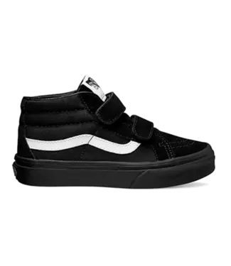 Vans Vans - SK8-MID REISSUE Velcro - Canvas & Suede Black/Black - 13T - 40% OFF