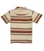 Sendero - CANTINA TERRY S/S POLO - Sonora Stripe Cream/Brown -