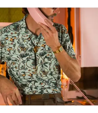 SENDERO Provisions Co. Sendero - CANTINA PIQUE S/S POLO - High Lonesome Dusty Teal -