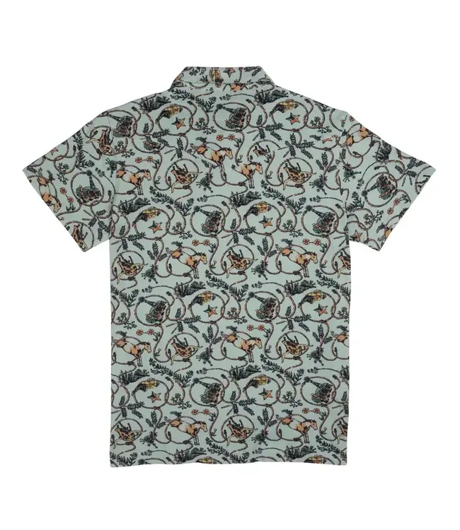 Sendero - CANTINA PIQUE S/S POLO - High Lonesome Dusty Teal -