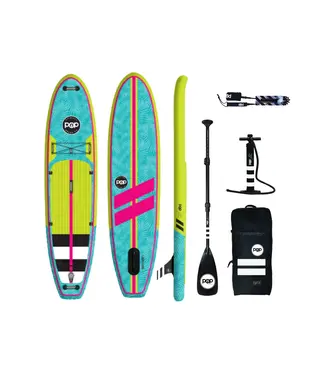 POP Paddleboards POP - YACHT HOPPER iSUP Paddleboard Pkg (2026) - NEON - 11'