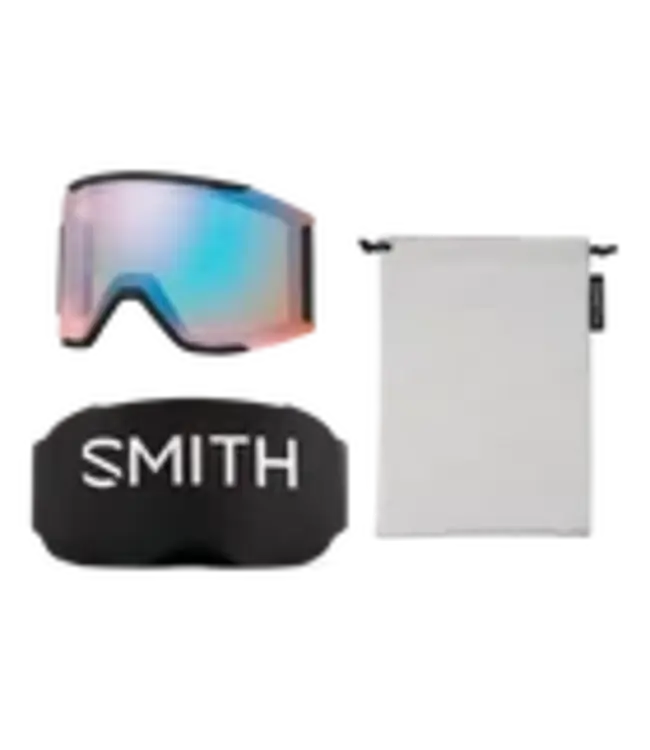 Smith - SQUAD MAG - Black w/ CP PRO PHOTOCHROMIC Gold Mirror + Bonus Storm Blue CP Lens