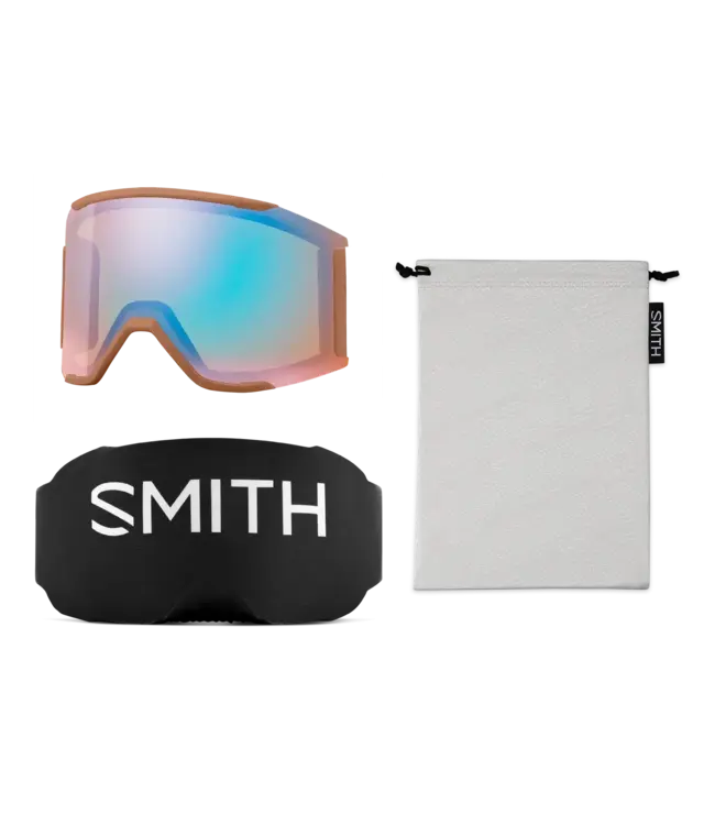 Smith - SQUAD MAG - Camel Warm Steel w/ CP Everyday Red Mirror + Bonus CP Lens
