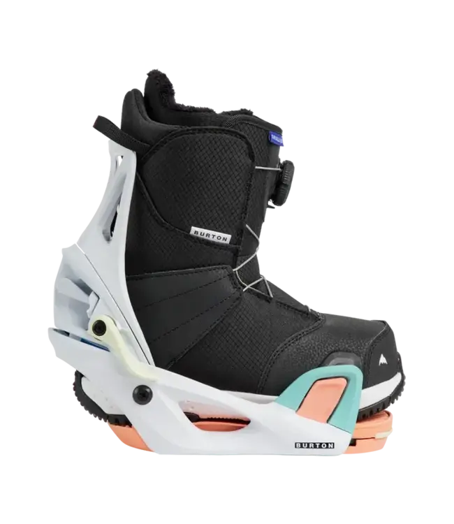 Burton - KIDS STEP-ON SMALLS Bindings - White/Multi (3-7K)