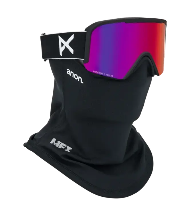 Anon - NESA S Goggles - Black w/ PERCEIVE Sunny Red + BONUS Lens + MFI Facemask