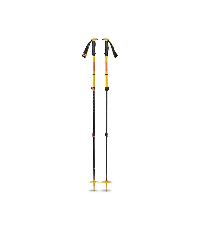 Black Diamond - TRAVERSE 3 Ski POLES - Sulphur Green - 100cm-140cm
