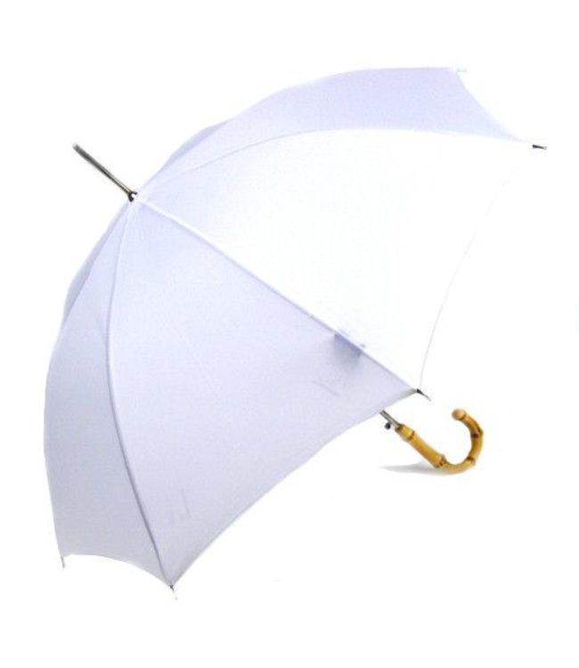 Vista Classic White Umbrella Bamboo Handle