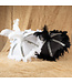 Bella Umbrella Second Line Umbrella #3 Set/Silver Ribs/Boa/Tall Ostrich Feathers