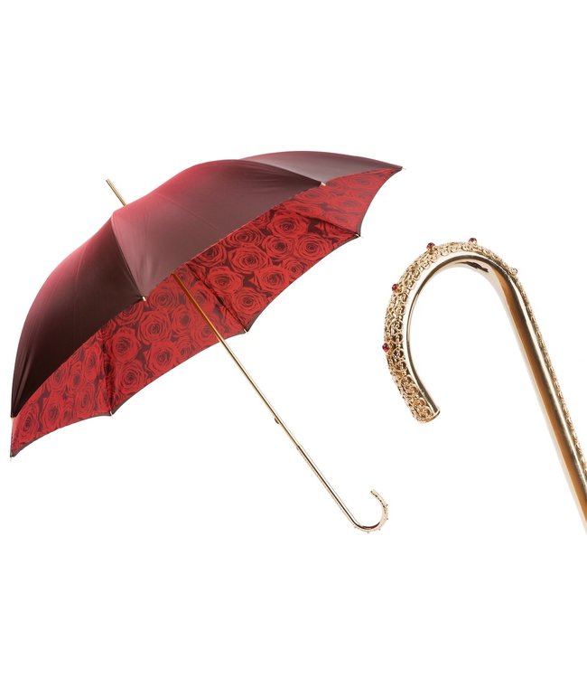 Pasotti PASOTTI-Red Roses Umbrella, Double Cloth