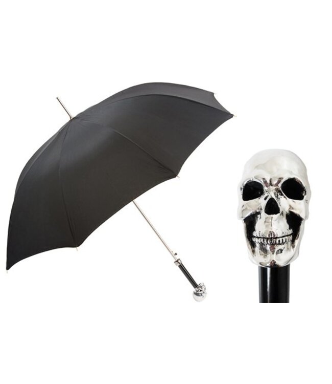 Pasotti Silver Skull Umbrella