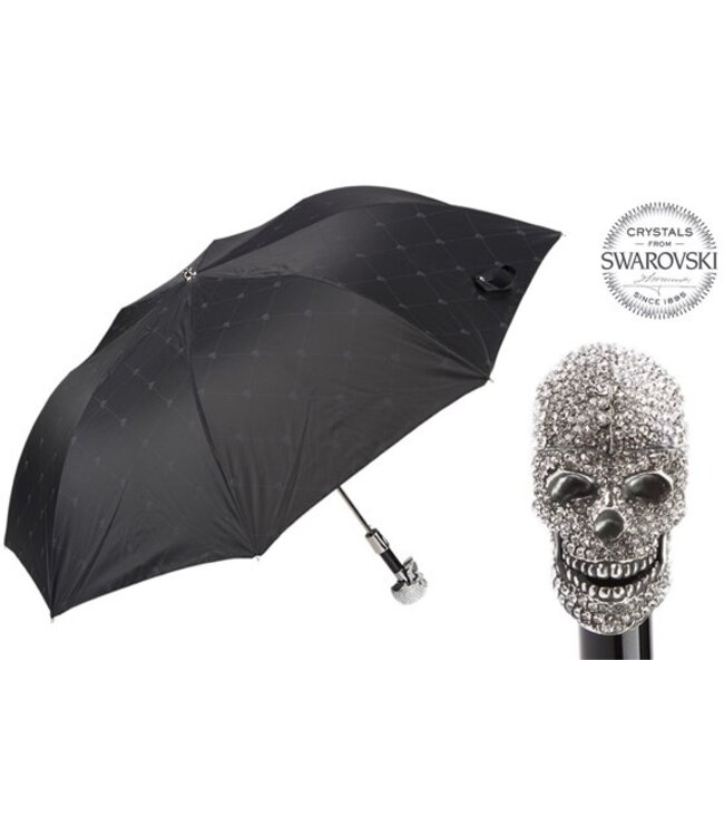 Pasotti Swarovski® Skull Folding Umbrella
