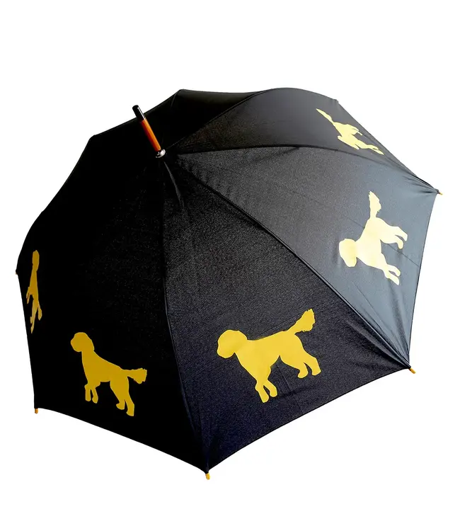 Doodle Dog Umbrella - Black/Yellow