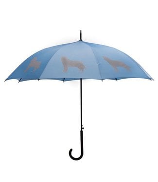 Siberian Husky Umbrella Blue/Silver