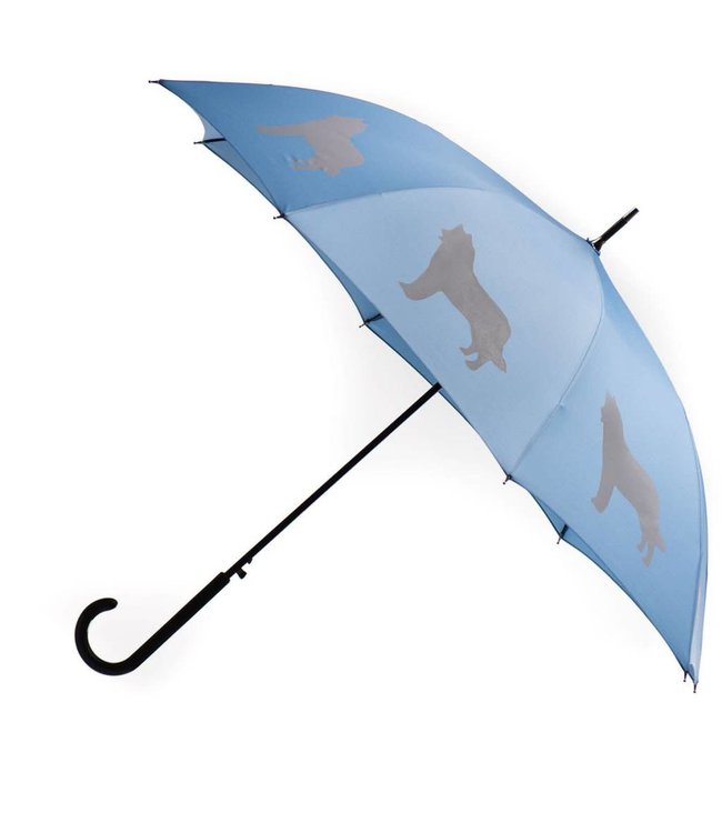 Siberian Husky Umbrella Blue/Silver