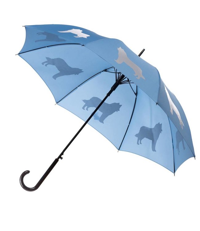 Siberian Husky Umbrella Blue/Silver