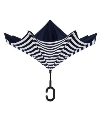 Reverse Umbrella - Blue/Stripes