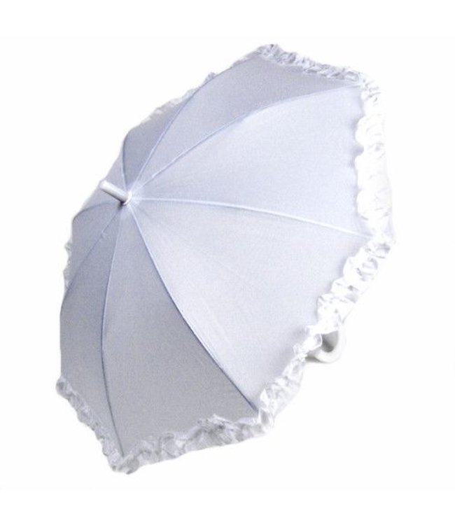 Vista Ruffled Umbrella for Kids - White