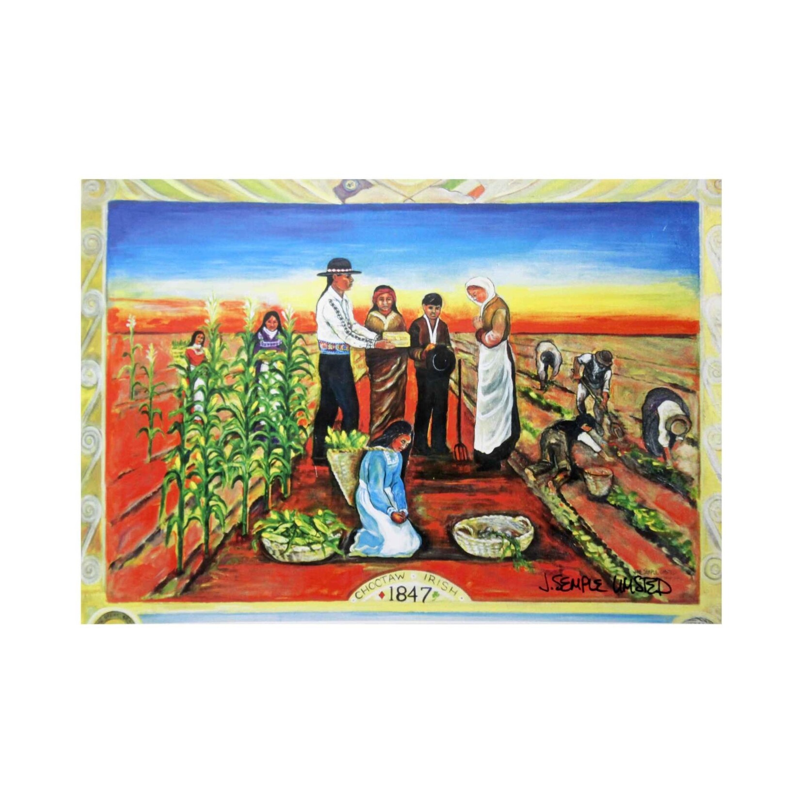 *JU "1847 CHOCTAW GIFT TO THE IRISH" 11 X 17 PRINT