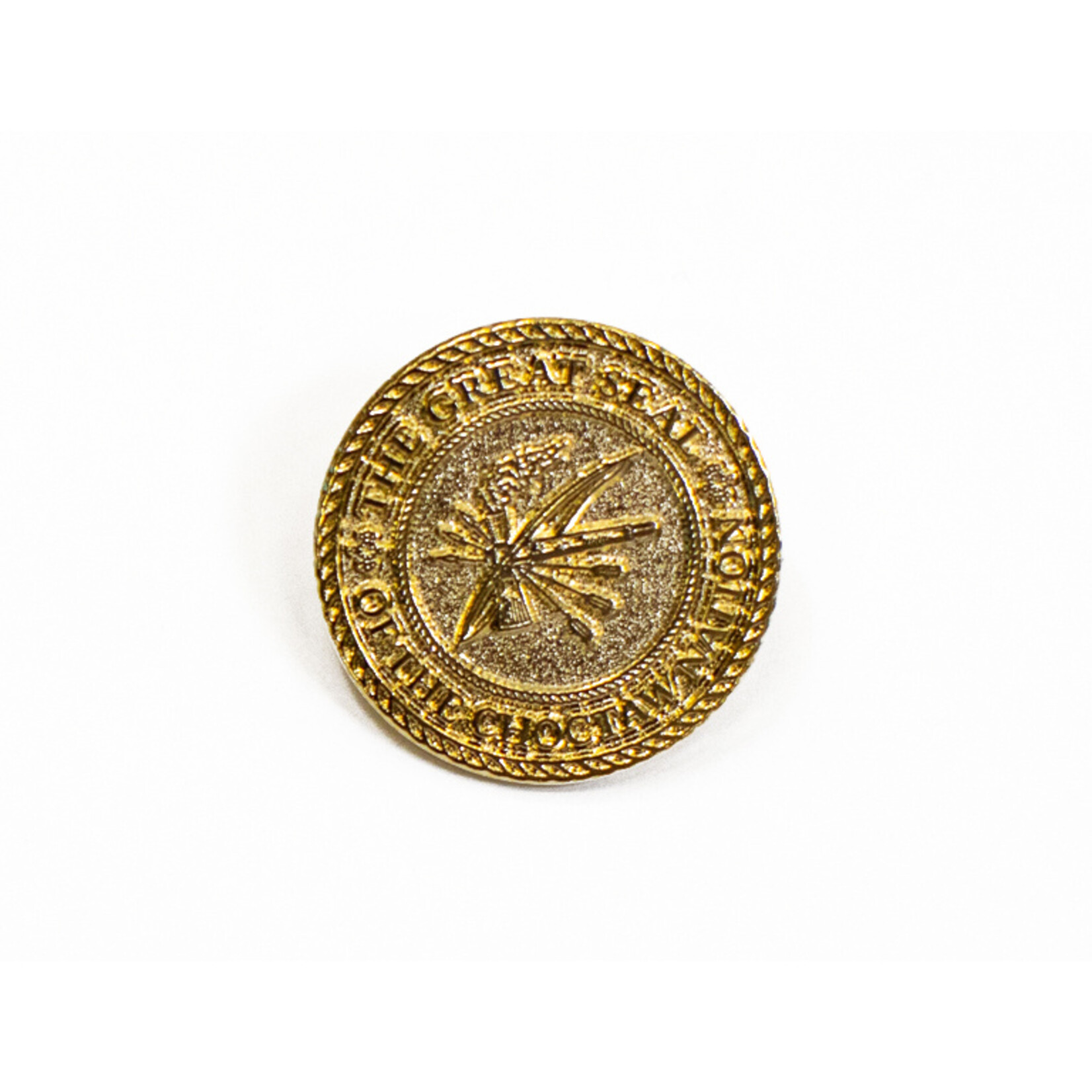 THE GREAT SEAL OF THE CHOCTAW NATION"  Gold Lapel / Hat Pin