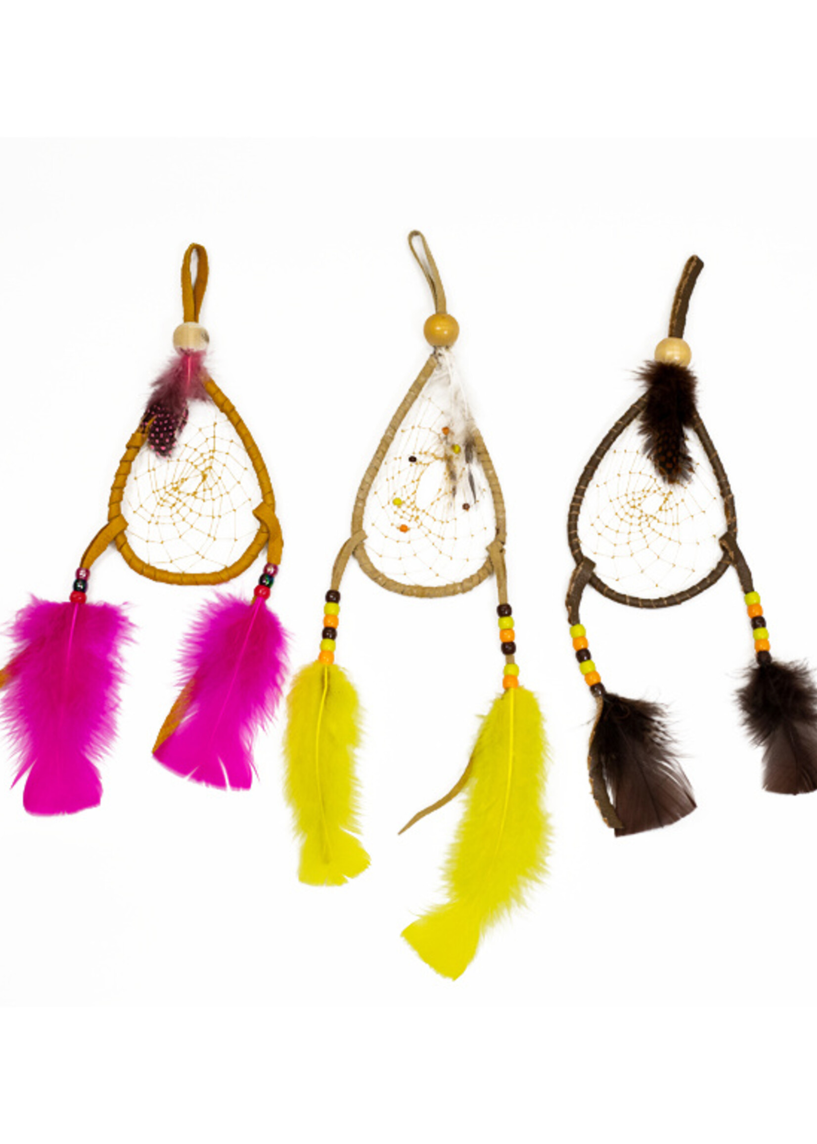 *JS Oval Shape Dream Catcher with Plume Fringes 3 X 5 1/2