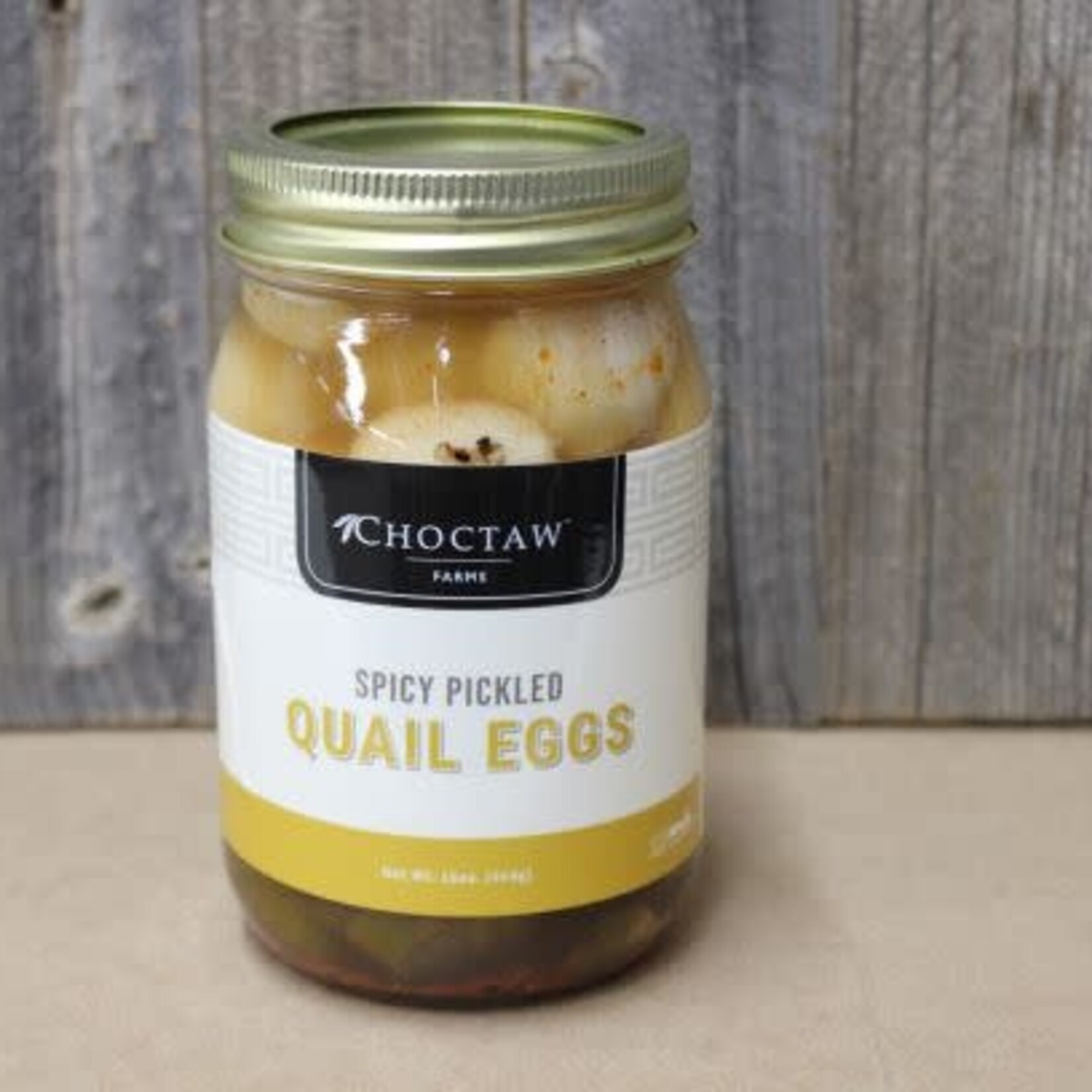 Choctaw Farms Gourmet 16 oz. Spicy Pickled Quail Eggs