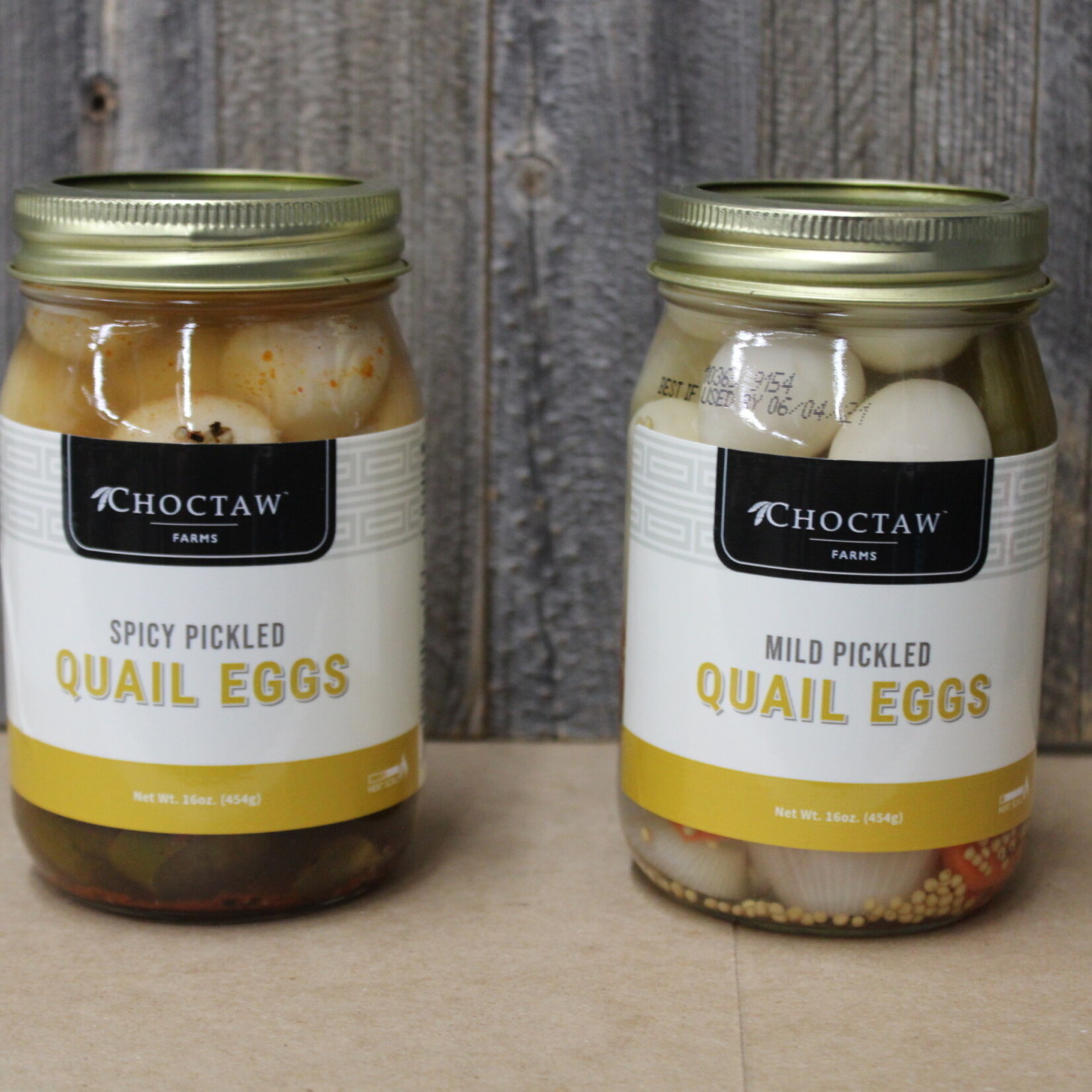 Choctaw Farms Gourmet 16 oz.Mild Pickled Quail Eggs