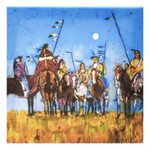 *JU High Plains Rendezvous Stretched giclee Canvas 8x8 Print