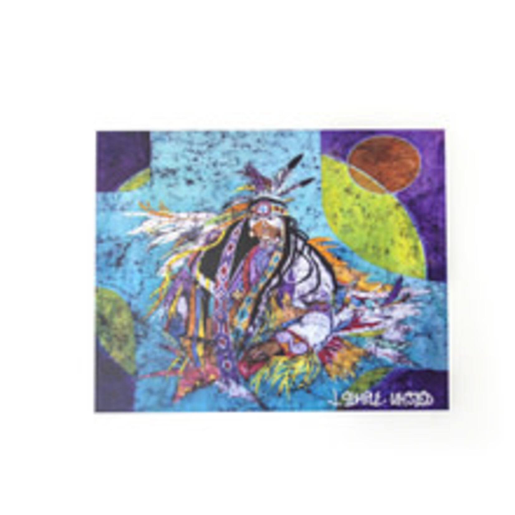 *JU Fancy Dancer2-  Stretched giclee  8"x8" Canvas Print