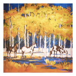 *JU Choctaw Ponies 8X8" Canvas Print