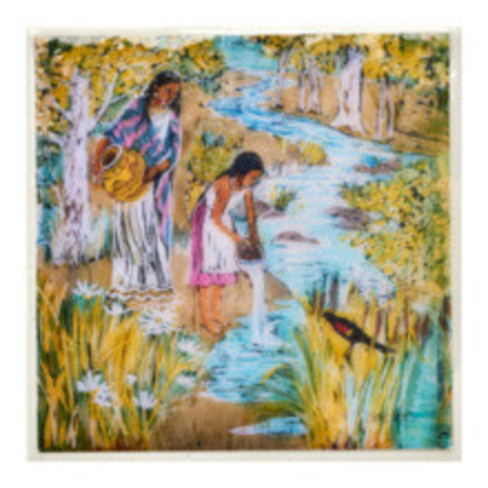 *JU Water Series Canvas-1-Art Coaster