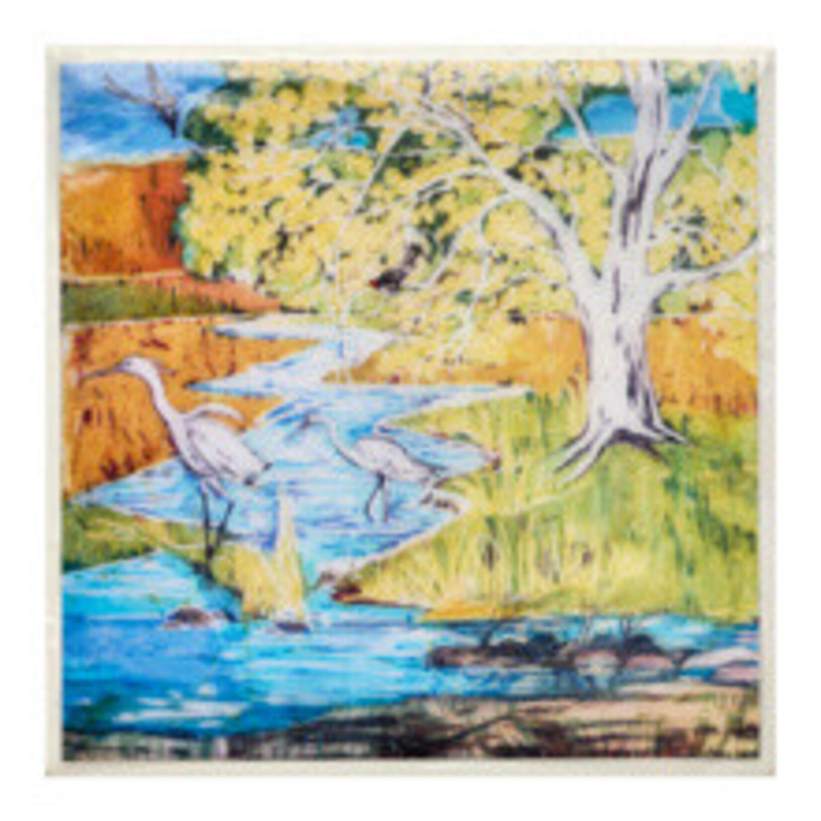 *JU Water Series 4- 8"x8 " Stretched giclee Canvas Print"