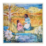 *JU Water Series -3  -8"x8 " Stretched giclee Canvas Print"