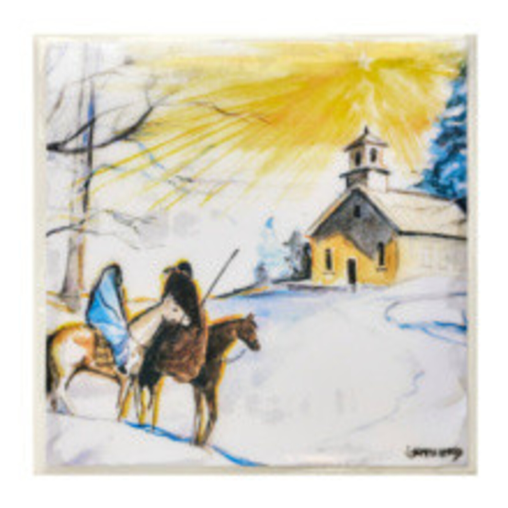 *JU Wheelock Church Art Coaster