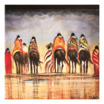 *JU Leaving Home Stormy Night 2 Art Scarve