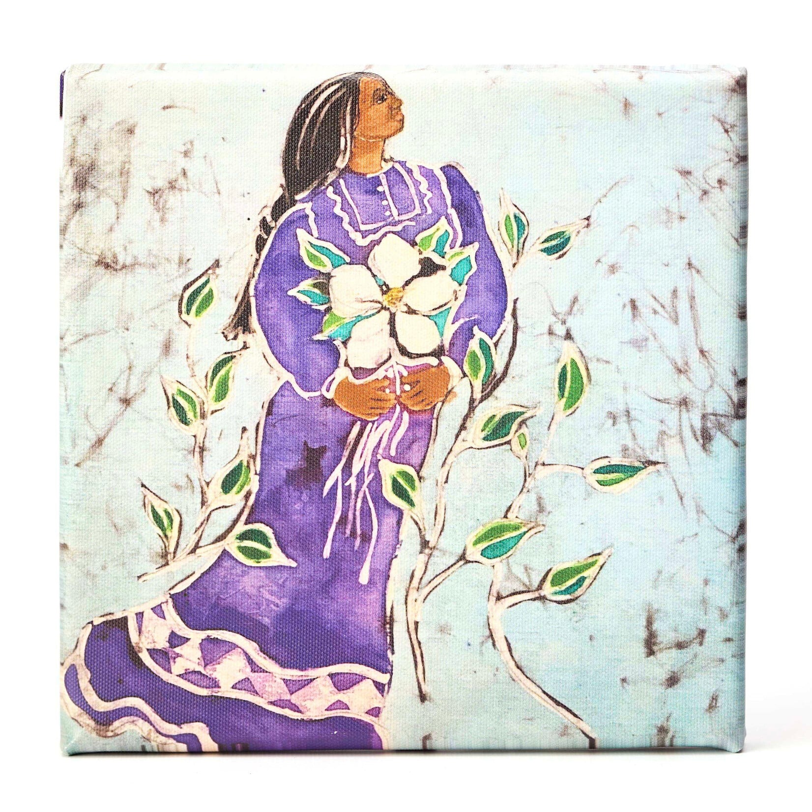 *JU  Traditional Dress 8x8 Stretched giclee Canvas Print