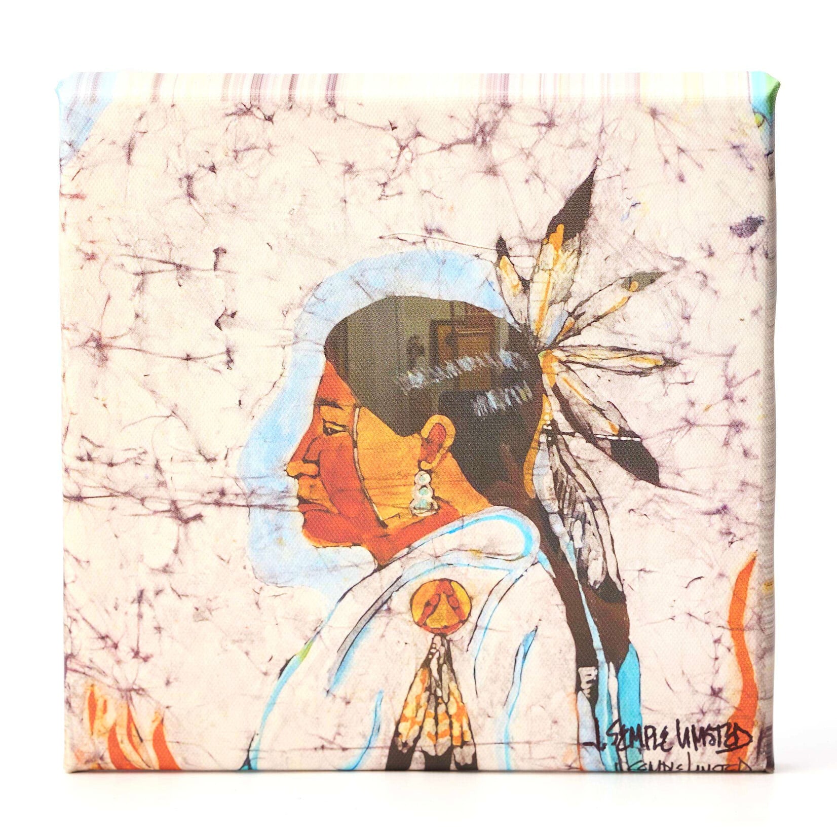 *JU Profile in Blue 8 x 8 Canvas Print