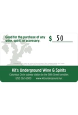 Underground's Gift Card: $50